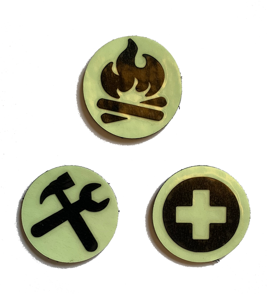 EDC Kit Icon Glowing Markers