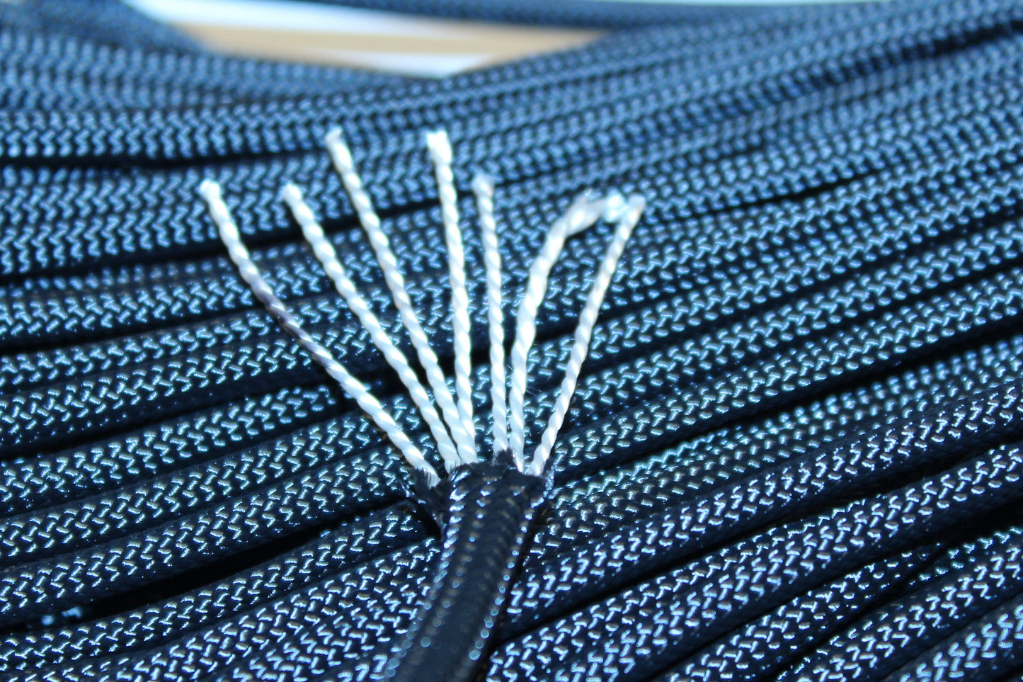 50ft x 3mm Black 550 Paracord