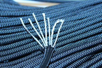 50ft x 3mm Black 550 Paracord
