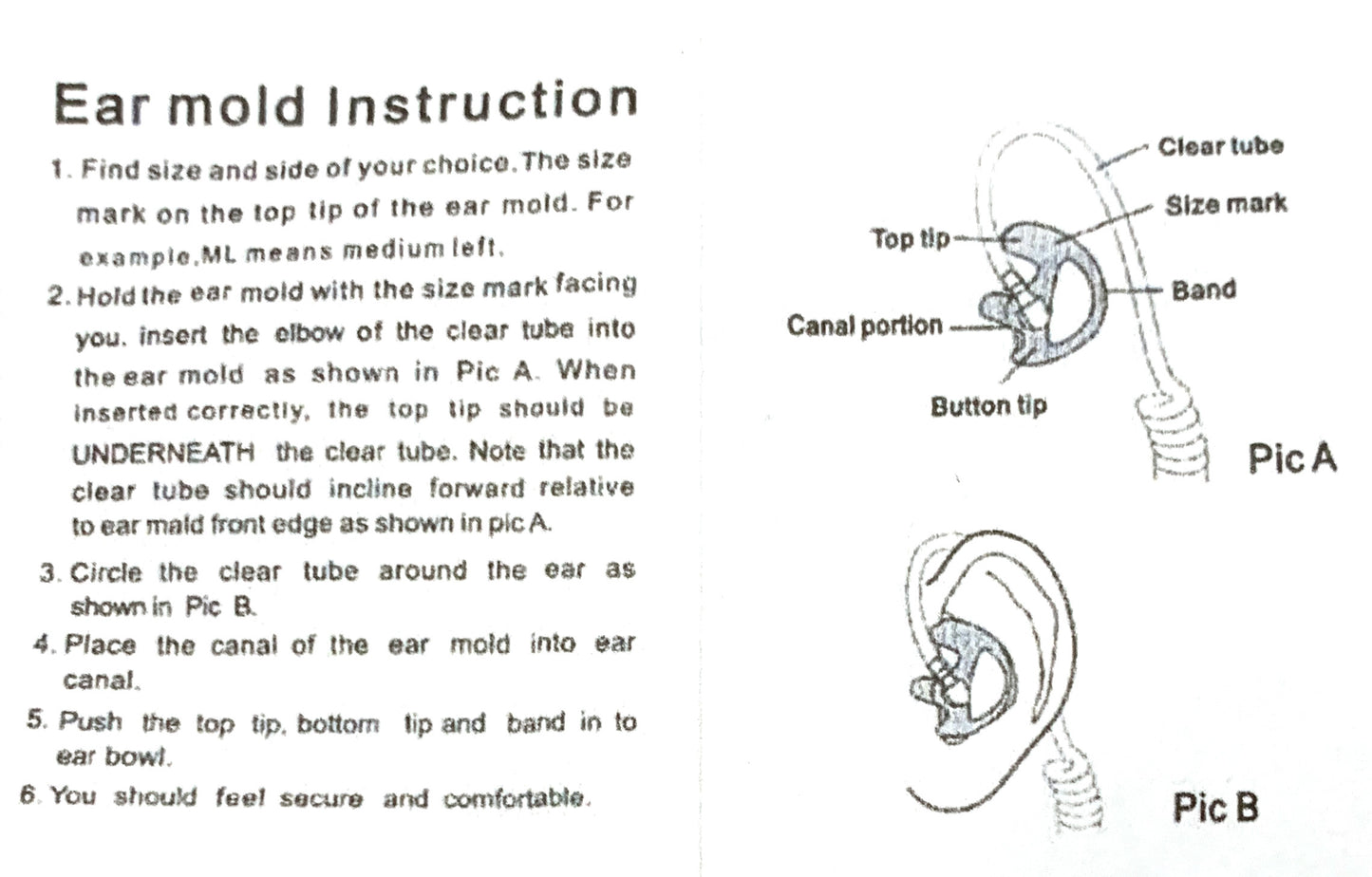 Clear Silicone Ear Piece