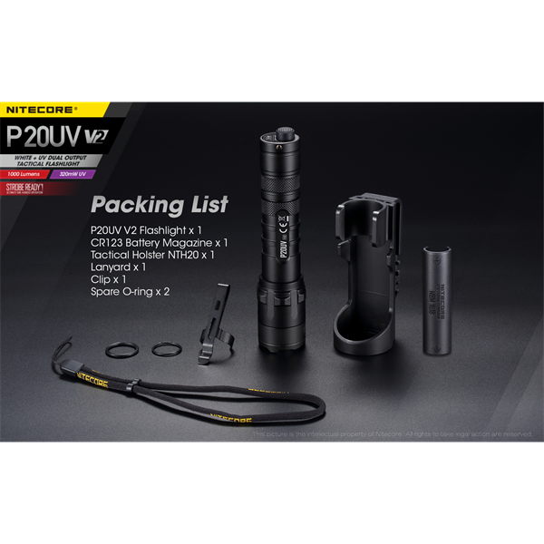 Nitecore P20UV V2 Flashlight