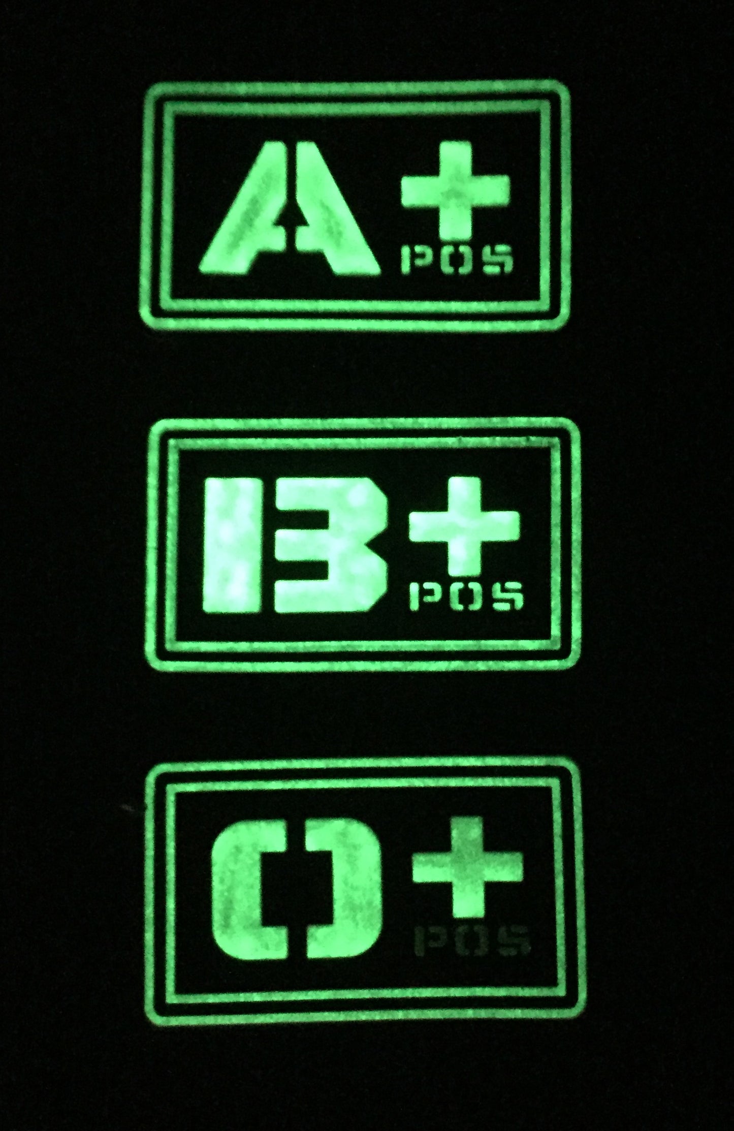 Night Ops Blood Group ID Patch