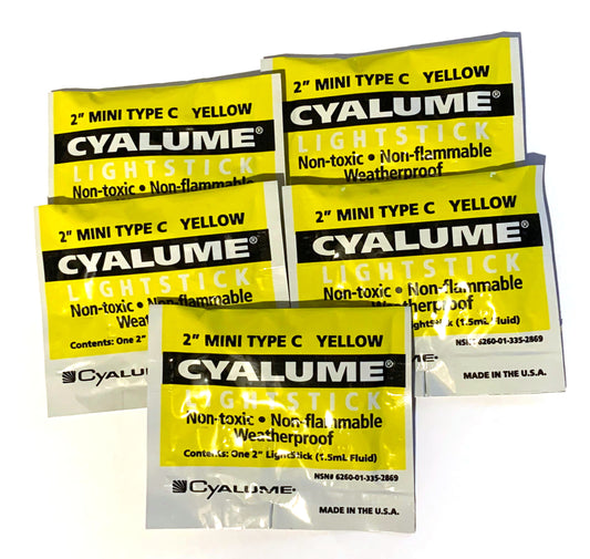 Cyalume® MINI Lightstick - 2" Green & Yellow