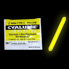 Cyalume® MINI Lightstick - 2" Green & Yellow